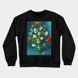 Flower in a Vase Vintage Painting Crewneck Sweatshirt